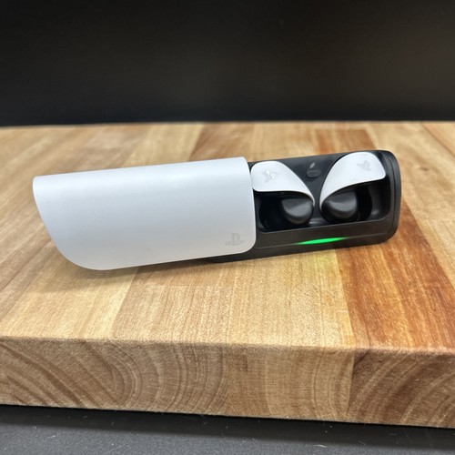 Sony Pulse Explore Wireless Earbuds USB-C Dongle White Black Double Earpiece