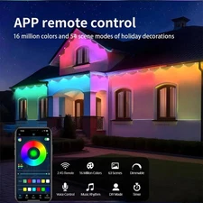 Permanent Outdoor String Lights 50Ft, Smart RGB App Control with 30 Leds, LED Ea