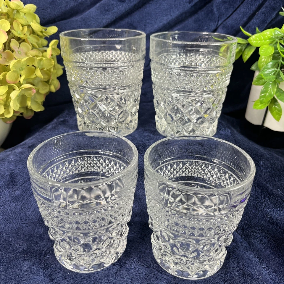 "Juego de 4 vasos Anchor Hocking Wexford Old Fashioned Rocks de colección 3 3/8""" Foto 2 de 4