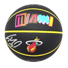 Shaquille O'Neal Autographed Miami Heat Wilson City Edition Basketball Beckett 