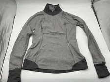 Lululemon Runderful 1/2 Zip Pullover Womens 8 Mini Check Pique Heathered Slate