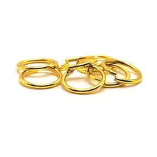 12mm, 17g, Gold Plated Open Jump Rings - US Seller