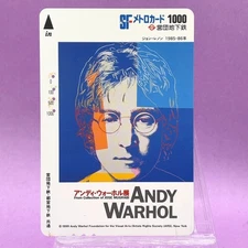 Andy Warhol John Lennon Metro Card Pop Art Exhibition Promo 1999 Japan 12028