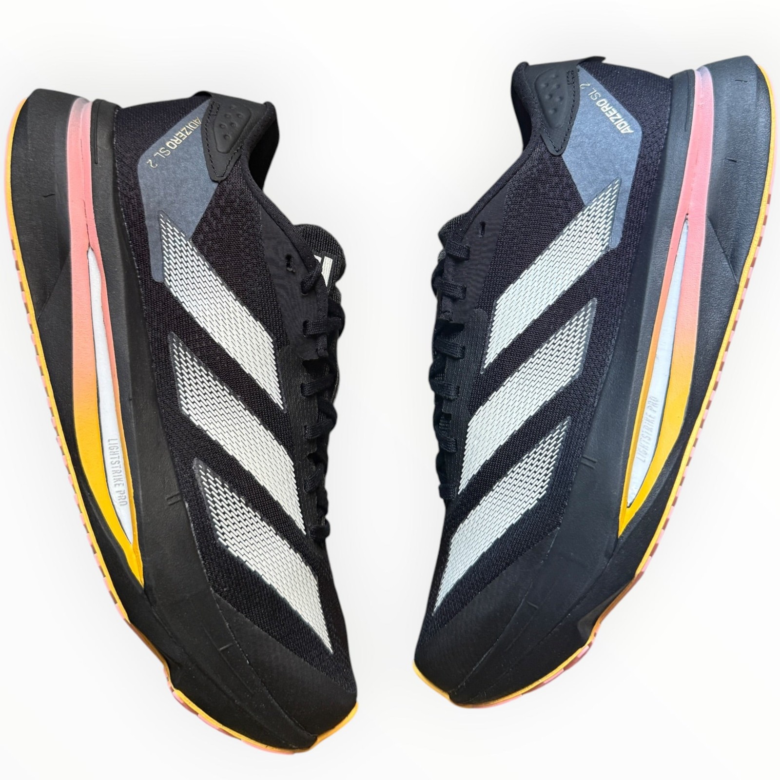 Adidas Adizero SL2 scarpe da ginnastica da corsa donna core nere scintillanti nuove con scatola