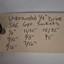 Unbranded 1/4 Drive SAE 6-Point Standard Sock...