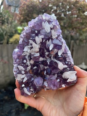 Amethyst Geode Cluster Calcit Punkte Minas Giras Brasilien AAA+ 1260g