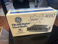 Ge 7-4680 Vintage Digital Alarm Clock Radio Amfm Tv Sound Woodgrain Nos Sealed Ge 7-4680 Vintage Digital Alarm Clock Radio Amfm Tv Sound Woodgrain Nos Sealed