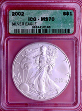 ICG MS-70! 2002 SILVER EAGLE