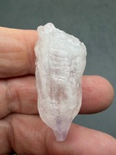 Satyaloka Azeztulite Quartz Natural Crystal Palm Stone from India