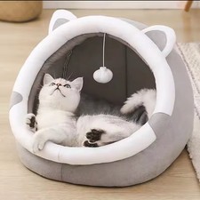 Pet Tent Cave Bed for Cats Small Dogs Self-Warming Cat Tent Bed Cat Hut Comforta