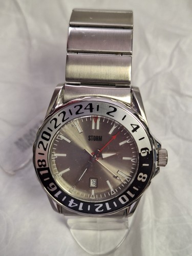 Storm Dreizeiger Datum Silber Edelstahl Herrenuhr M5-1613 - Bild 2 von 7
