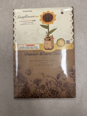 Sonnenblume Wowood 3D-Blumen-Holzpuzzle NEU