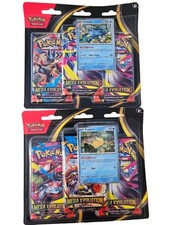Set Of 2 Pokemon TCG Mega Evolution 3-Pack Blister Psyduck and Golduck Sealed