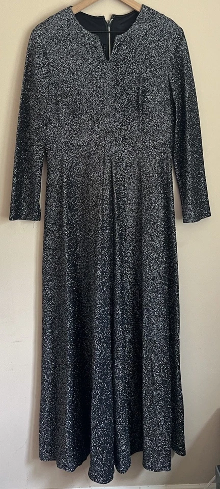 Vestido Maxi Vintage Fiesta Años 70 80 Largo Mujer Talla Grande Cóctel Discoteca Foto 2 de 4