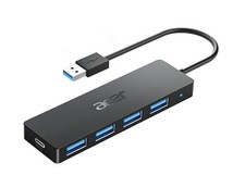USB Hub 4 Ports, Multiple USB 3.0 Hub, USBA Splitter for 0.7ft USB-A 3.0