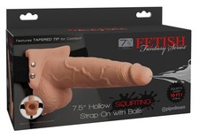 Strap-on Dildo Hollow Squirting Fetish Fantasy 7,5 Natur Umschnalldildo Strapon