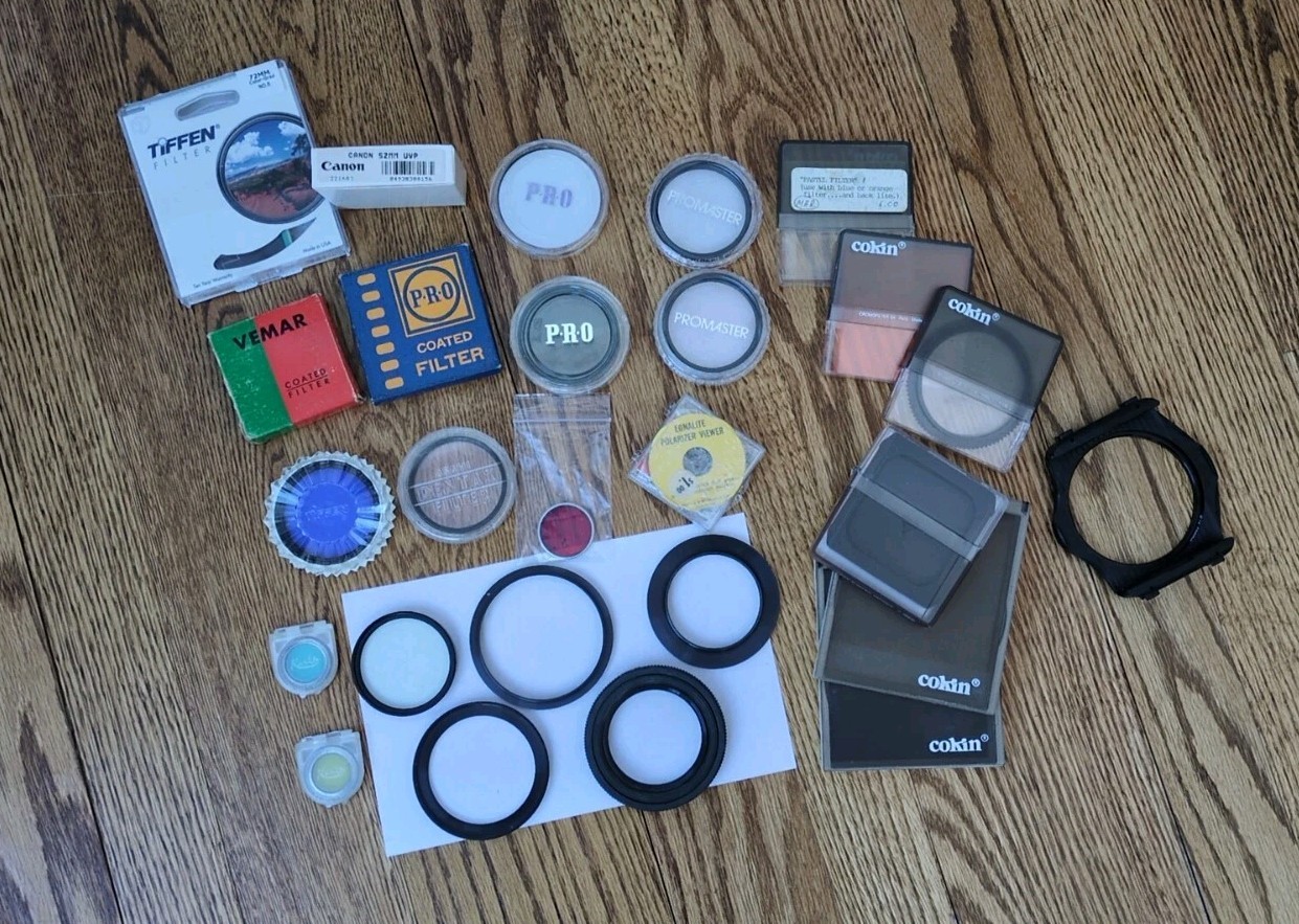 Assorted Camera Lens Filters Cokin Tiffen Canon Lot