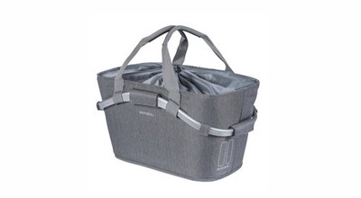 BASIL Korb HR-Basket Carry All 2Day MIK 2.0 grey melee Fahrrad Fahrradkorb Grau