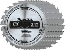 D-45989-10 7-1/4" 24T Carbide-Tipped Circular Saw Blade,Framing,10/pk