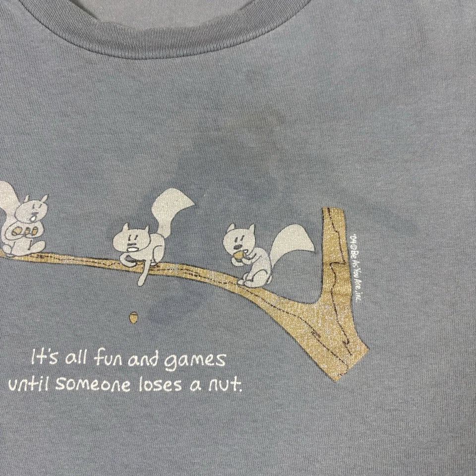 Vintage Be As You Are Funny Quote Humor T Shirt Nuts Adult size Large Foto 4 de 4