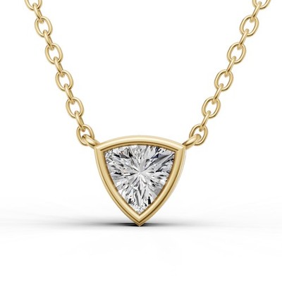 14K Gelbgold 0,25 ctw Lab Grown Billionen Form Diamant Solitär Anhänger