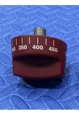 WOLF RED “plastic/metal” GRIDDLE KNOB FOR GAS RANGE/RANGETOPS, C-pics & desc