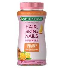 Nature's Bounty Hair Skin  Nails Gummy Vitamins  Collagen  Biotin, 90 Gummies