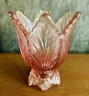 Fenton Pink Glass Tulip Candleholder 2-Way Votive Taper Opalescent 4.5" Vintage