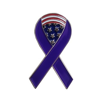 Purple Ribbon Awareness Lapel Pin Badge Brooch - Support Worthy Causes Universal