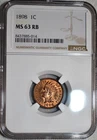 NGC MS-63 RB 1898  Indian Head Cent, Sharply Struck & Predominantly Red.