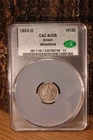 1853-O Seated Liberty Half Dime Silver Arrows CAC AU58