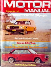 Motor Manual Mag Oct 1976 Holden HX Sandman Panel Van & Ute
