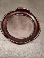 Vintage Anchor Hocking ROYAL RUBY Red Glass Punch Bowl STAND BASE ONLY  