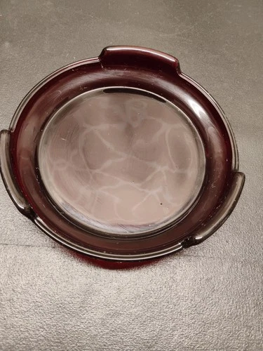 Vintage Anchor Hocking ROYAL RUBY Red Glass Punch Bowl STAND BASE ONLY