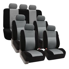 Car Seat Covers Trendy Elegance Three Row Car Seat Gray 4 Buckets 1 Bench 