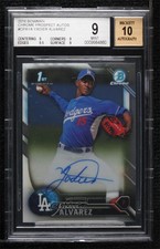 2016 Bowman Chrome Prospects Yadier Alvarez #CPA-YA BGS 9 MINT Auto 0c6
