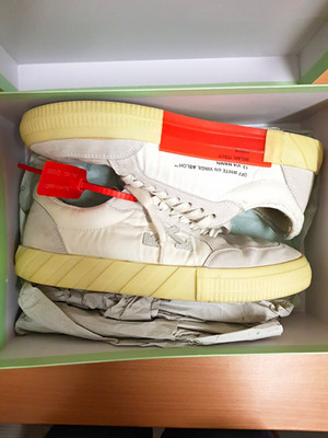 Off-White c/o Virgil Abloh Herren Sneaker Low Top Weiß/Hellblau EU 43 Schnürung