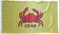 Crab Polyester 5'x3' Flag - LAST FEW