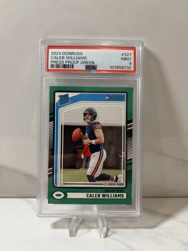 2024 DonRoss Caleb Williams Green Press Proof Rated ROOKIE PSA 9