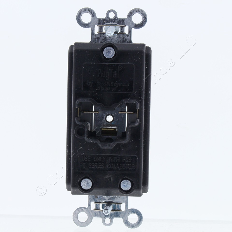 Pass & Seymour Gray PLUGTAIL Receptacle Duplex Outlet NEMA 520R 20A