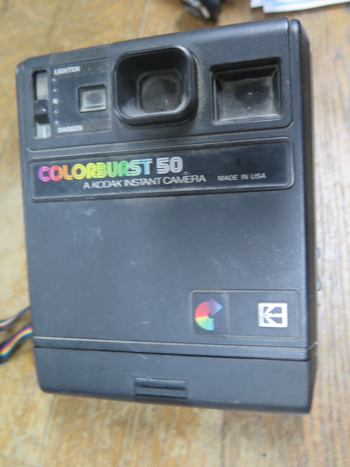 Vintage Kodak Colorburst 50 Instant Film Camera Missing Color Burst LOGO AS IS