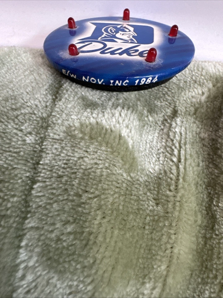 Duke Blue Devil Button w/Lights E/W Nov Inc 1984 NCAA Basketball - Image 4 of 4