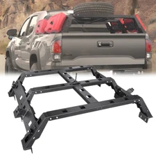 For 2005-2023 Toyota Tacoma High Bed Rack Truck Luggage Cargo Rack Steel Black