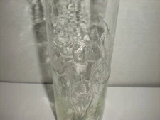 Vtg Libbey Dancing Running Nude Women Tom Collins Glass LaFemme 8 3/4" Tall
