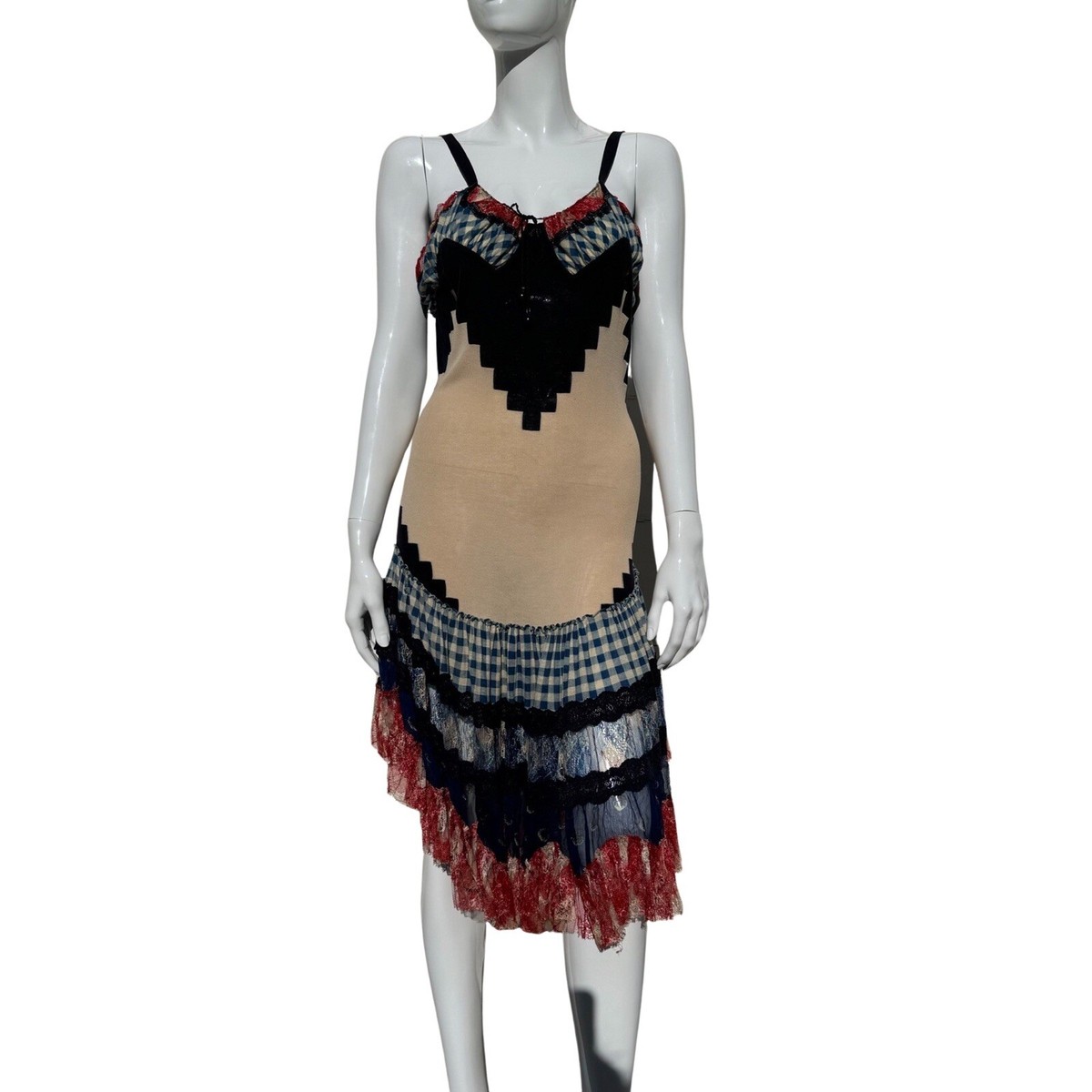 Jean Paul Gaultier Dress 1990s Lace & Pattern Detail | eBay