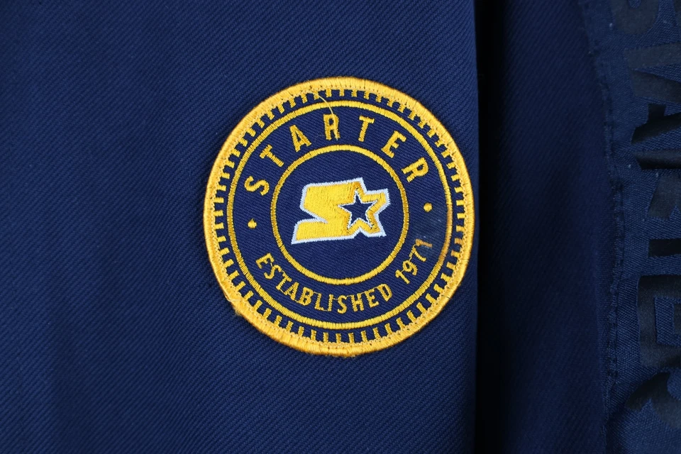 Camiseta de beisebol vintage anos 90 masculina iniciante logotipo gravado médio azul marinho - Imagem 4 de 4