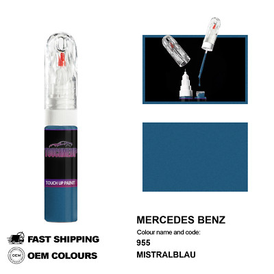 FÜR MERCEDES BENZ MISTRALBLAU 955 Touch Up Lackstift Pinsel Fix Kit Kratzer Chip