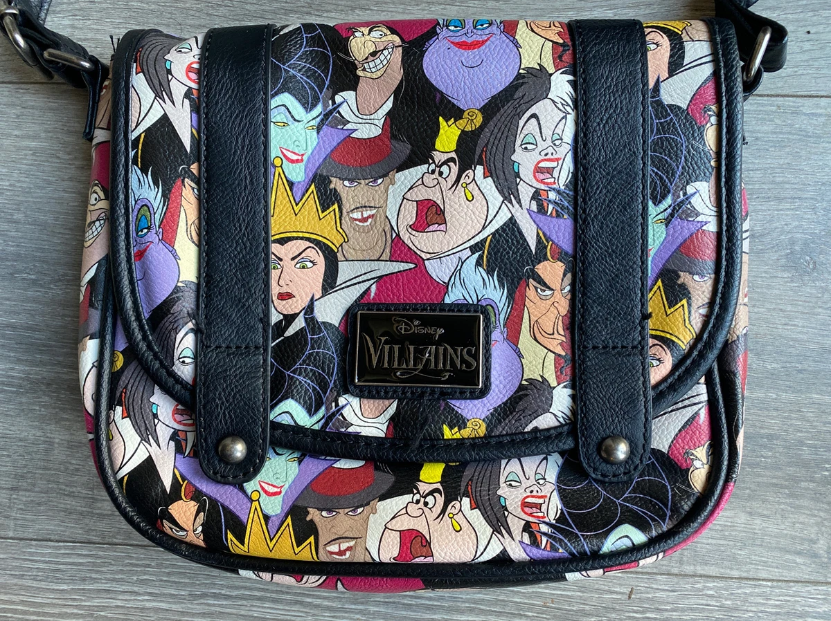 Disney Loungefly Villains Purse Featuring Maleficent, Ursula, Cruella Used