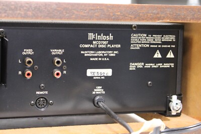 McIntosh MCD7007 CD Player With Wood Case •Free Shipping!!!• | eBay