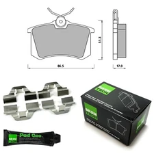 BREMTECH REAR BRAKE PADS & FITTING KIT FITS: VAUXHALL CROSSLAND X 17- BPX1485U